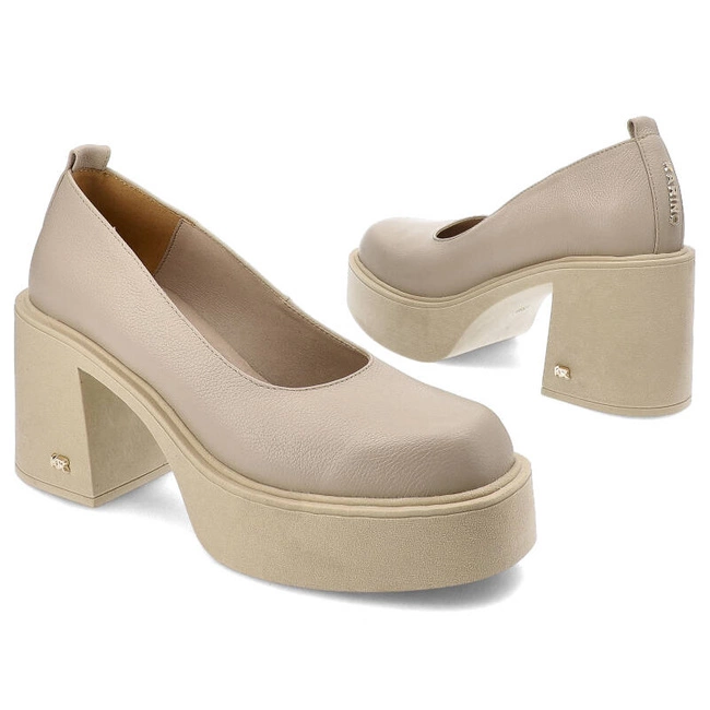 Poltopánky Karino - 5036/001-P Beż/Lico