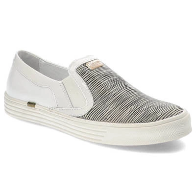 Plátenky Carinii - B2767_-C22-967-355-996 Riga Nero 101/ Nappa Biała/Lakier Biały