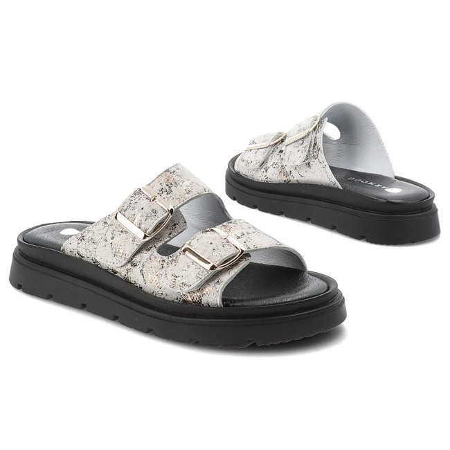 Šľapky ARMODO - 5-1750-008 Boa Złoto Biały