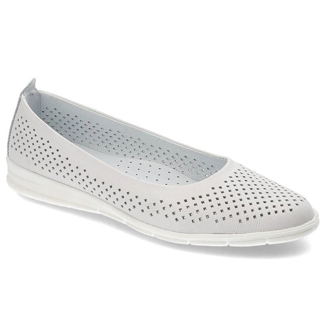 Baleríny Pollonus - 5-1499-006 Biały Verona