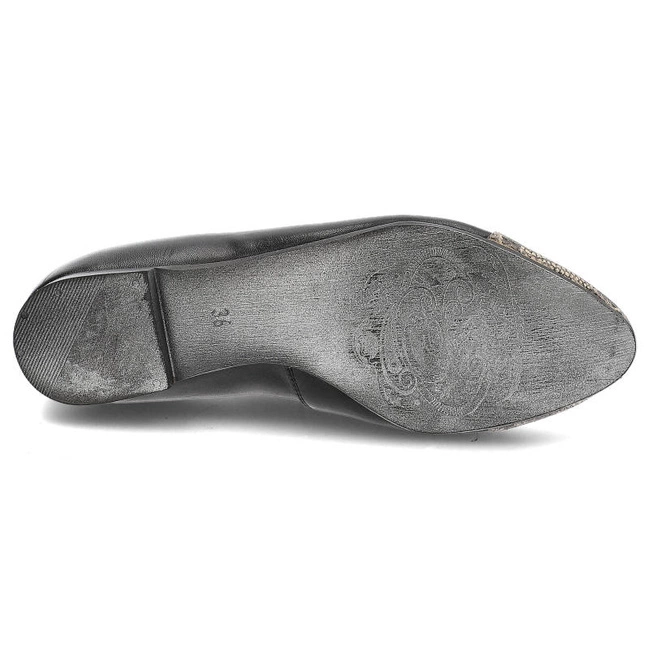 Baleríny Maciejka - 00879-19/00-1 Czarny/Wąż