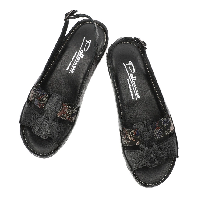 Sandále Pollonus - 5-1525-001 Czarny Verona