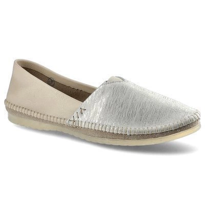 Baleríny Maciejka - 01930-10/00-0 Beż Paski Złoto