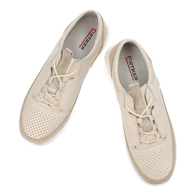 Tenisky Artiker - 52C1384 Beżowy/Złoty