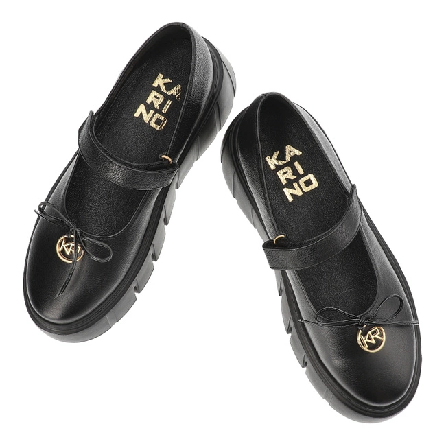 Poltopánky Karino - 5308/126-P Czarny/Lico Groszek