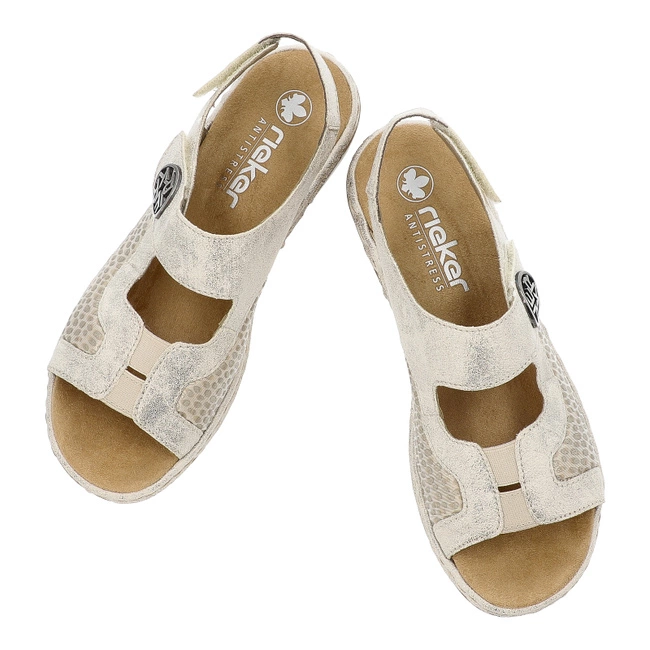 Sandále RIEKER - 65989-90 Beige