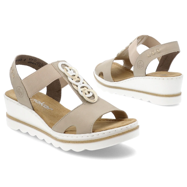 Sandále RIEKER - 67498-62 Beige