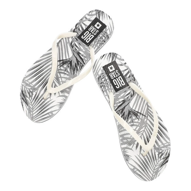 Šľapky Big Star - LL274818 101 Biały