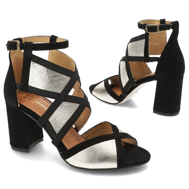 Sandále Maciejka - 05181-25/00-5 Złoty+Czarny
