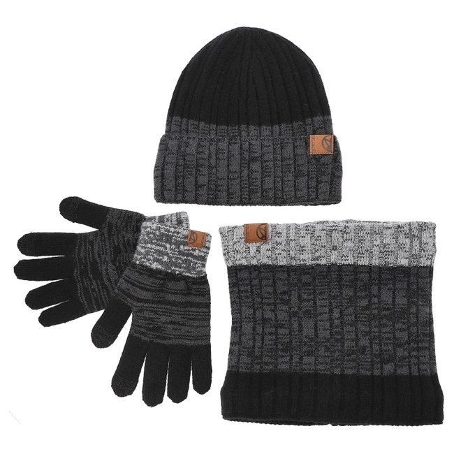 Set: Čiapka, Nákrčník, Rukavice Pepe Moll - 242801 Pack Black