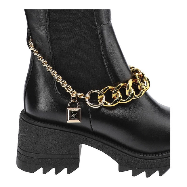 Čižmy Carinii - B7682_-E50-000-000-E59 Czarny