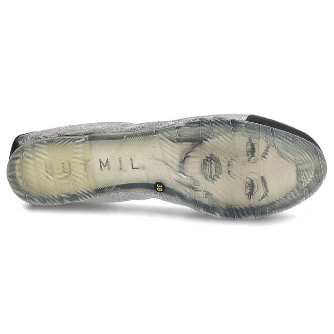 Baleríny La’viano - 290 PALONE SREBRO / CZARNY