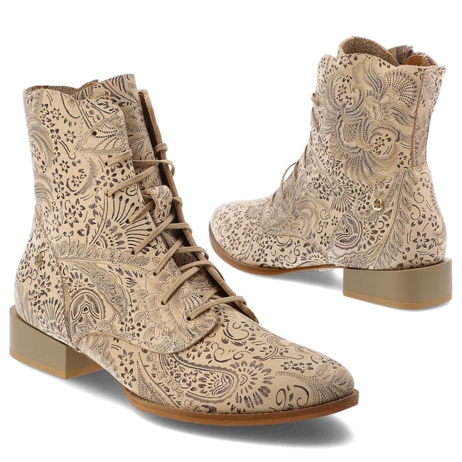 Členkové Topánky MACIEJKA - 06391-04/00-1 Beż+Złoto