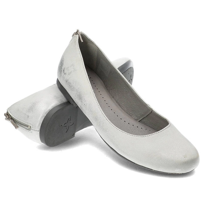 Baleríny Maciejka - 01350-35/00-5 Srebro Przecierka