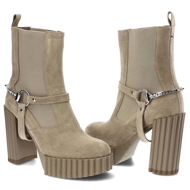 Členkové Topánky Carinii - B8439_-O17-000-000-F10 Beż