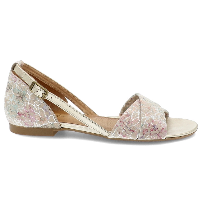 Sandále MACIEJKA - 04614-22/00-5 Beż Kwiatki