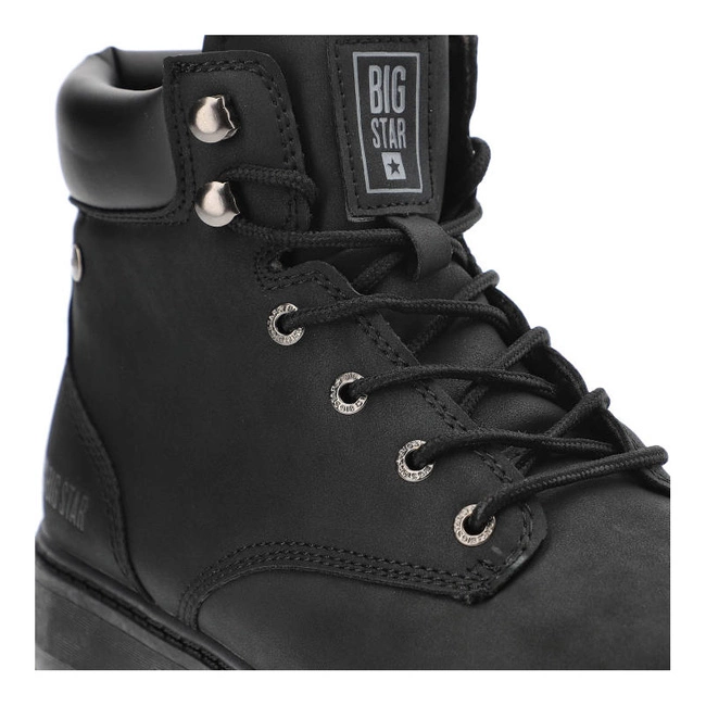 Šnúrovacie Členkové Topánky Big Star - KK174209 Czarny