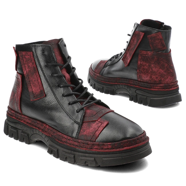 Členkové Topánky Ravini - VT20 Black-Red