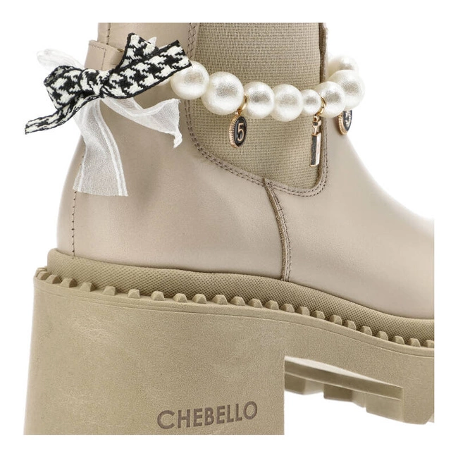 Členkové Topánky Chebello - 4254_-481-000-MIC-S303 Beżowy Jasny
