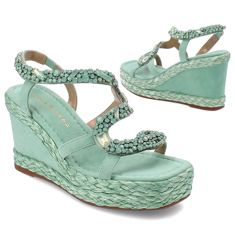 Sandále Alma en Pena - V240977 Suede Mint