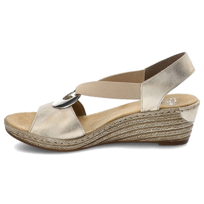 Sandále Rieker - 624H6-60 Beige