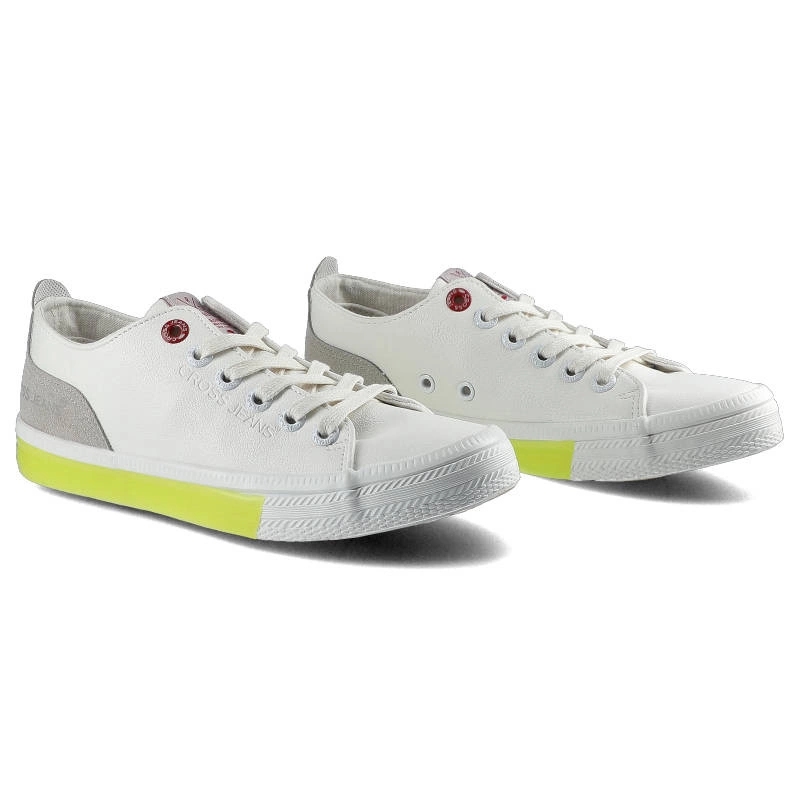 Plátenky Cross Jeans - FF2R4042C Biały/Żółty