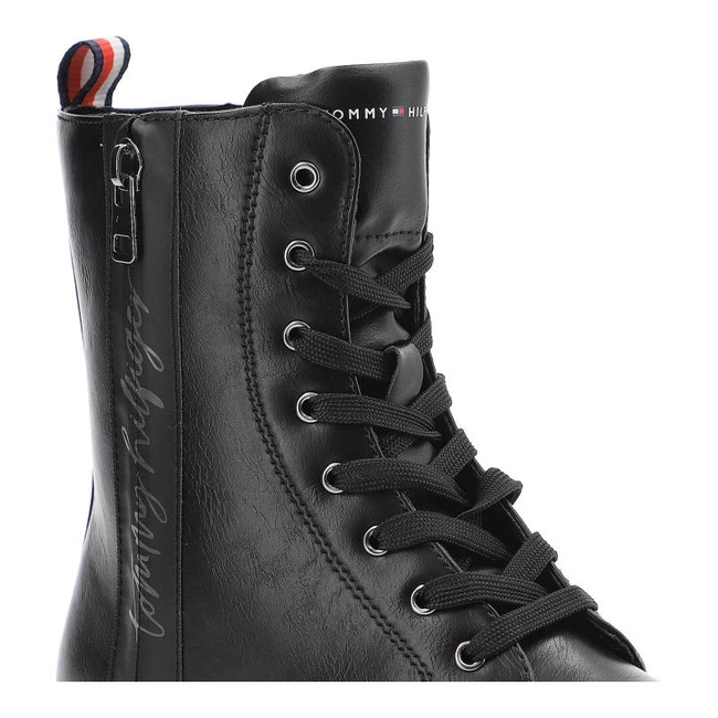 Členkové Topánky Tommy Hilfiger - T3A5-32391-1355999-Lace-Up Bootie Black 999