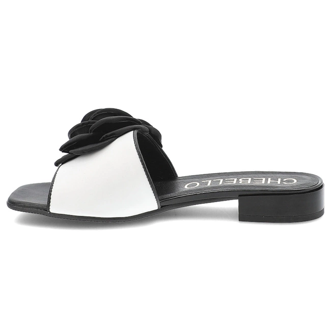 Šľapky CHEBELLO - 4673_-196-000-PSK-S378 Biały/Czarny