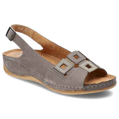 Sandále Pollonus - 5-1162-030 Jasny Szary+Samuel Grid