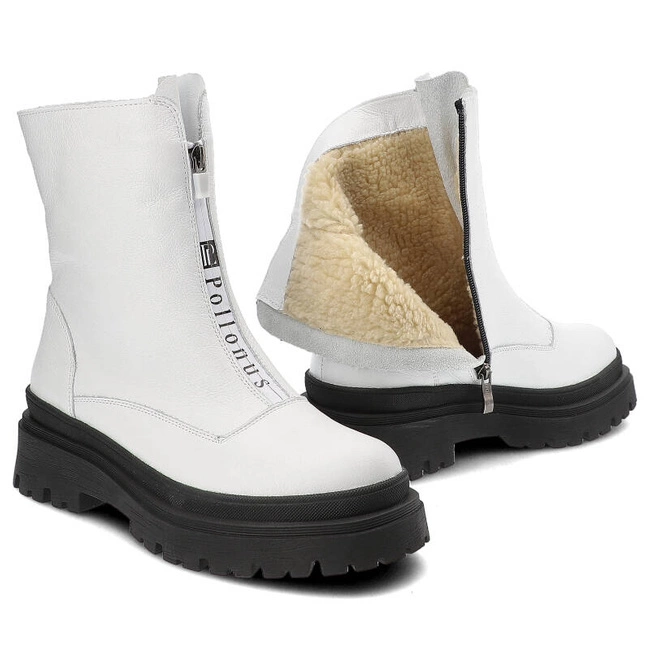 Členkové Topánky Pollonus - 5-1601-007 Biały Verona/Dz