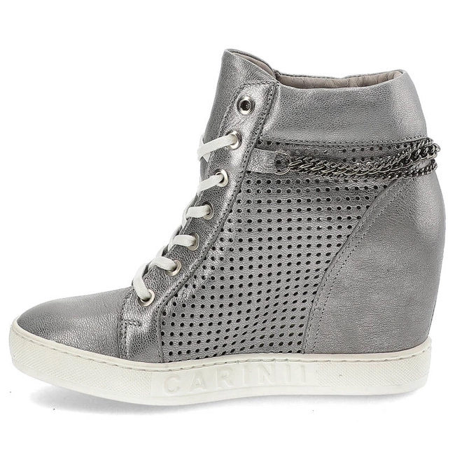 Tenisky Carinii - B3968_I43-000-000-B88 Srebrny