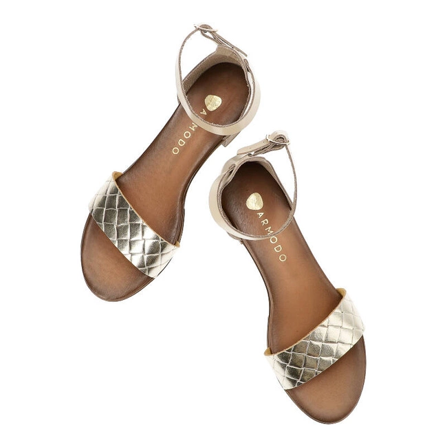 Sandále Armodo - 40235 Bf.Beż+Bari Złoto