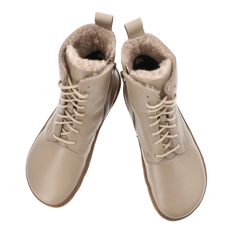 Členkové Topánky Barefoot WASAK - 0778 Latte Groszek