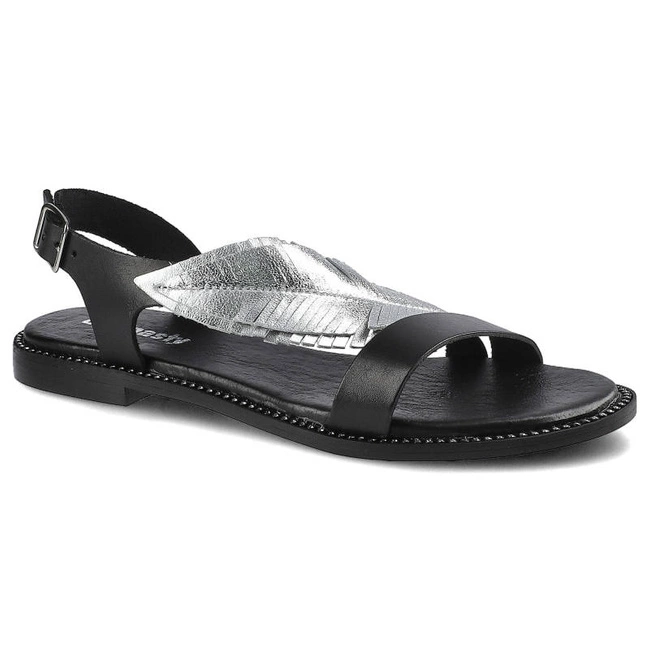 Sandále Dwunasty Shoes - 900/2 Czarny+Srebro