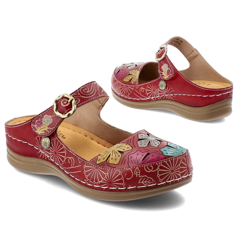 Šľapky LAURA VITA - Biscuit 13 JD800-A13 Rouge