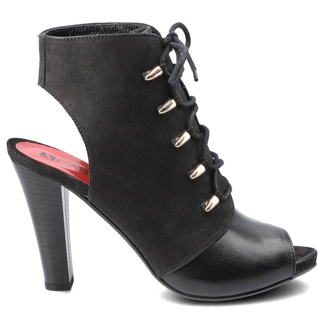 Členkové Topánky Carinii - B3329/OC_-G41-360-000-953 Midas Nappa Black/S04