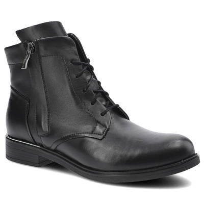 Šnúrovacie Členkové Topánky Pollonus - 5-1005-001 Czarny Lico