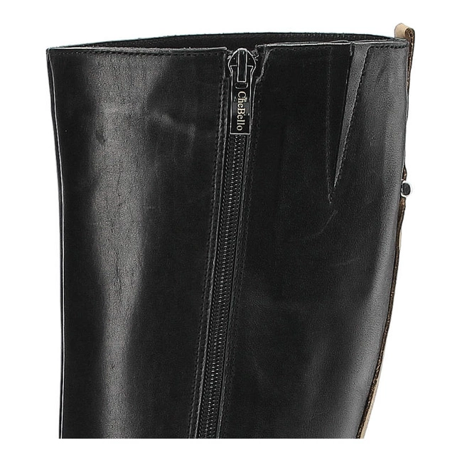 Čižmy Chebello - 2107/160-M Czarny/Brąz