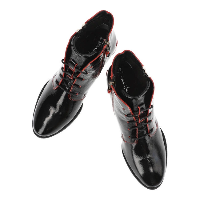 Šnúrovacie Členkové Topánky Maciejka - 5743C-43/00-7 Czarny/Czerwony