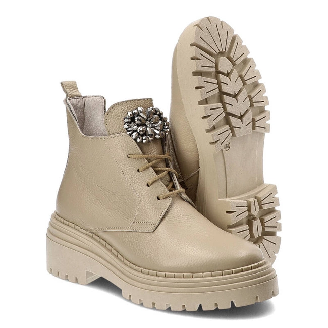 Členkové Topánky Armodo - 03723 Beż G2