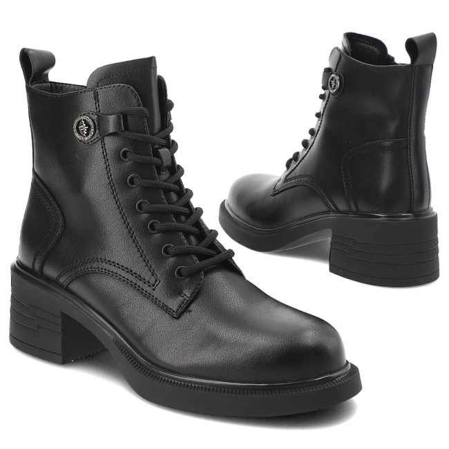 Členkové Topánky Vinceza - 91107 Czarny Lico Skóra