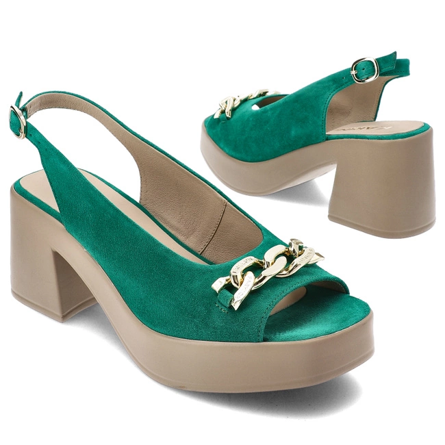 Sandále Karino - 5004/066-P Zielony/Welur