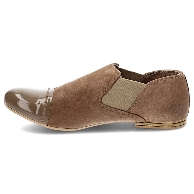 Poltopánky Karino - 0961/007-P Beżowy Lakierowany