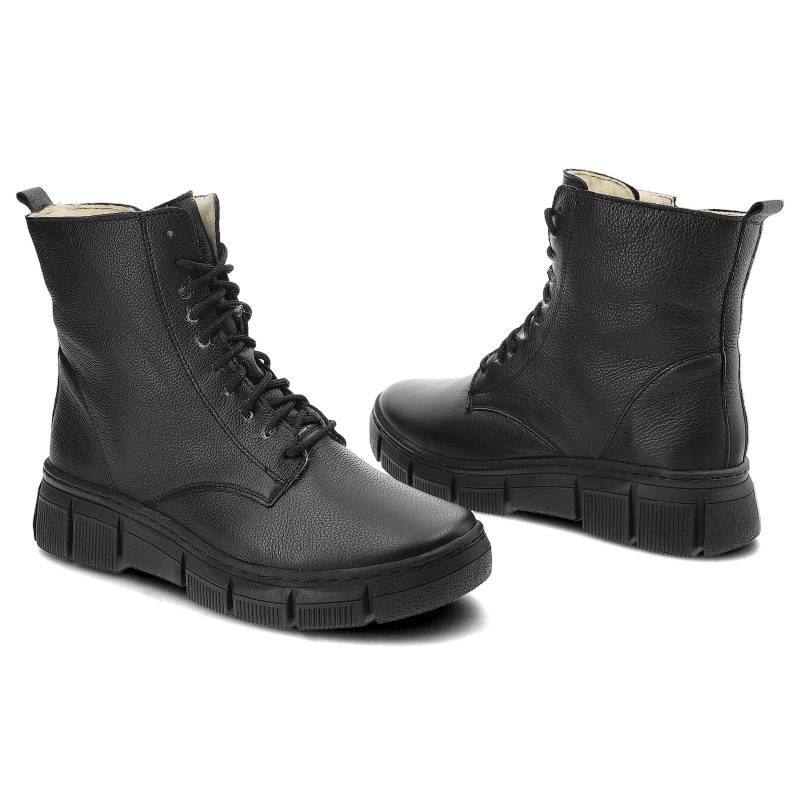 Šnúrovacie Členkové Topánky Wasak - 0660 Czarny Groszek