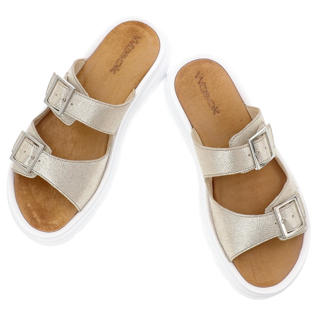 Šľapky WASAK - 0756 Złoto Prada