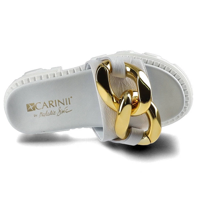 Šľapky Carinii - B7223_-I81-000-000-E49 Biały