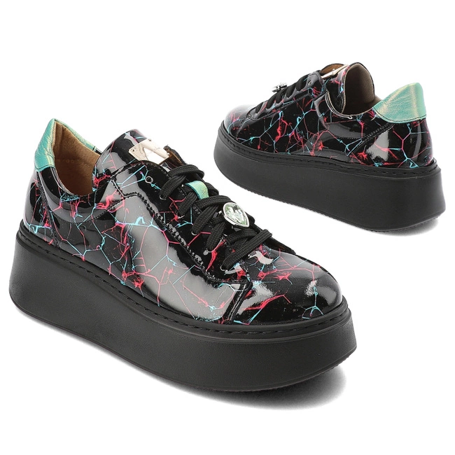 Tenisky Maciejka - 06191-20/00-7 Czarny+Turkus