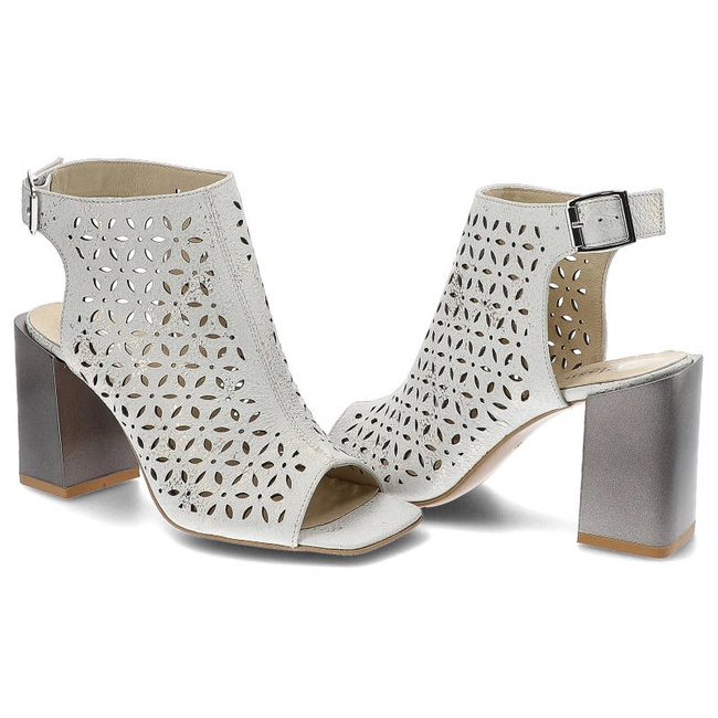 Sandále Clasicco - 2084 Biały/Złota Przecierka 1101