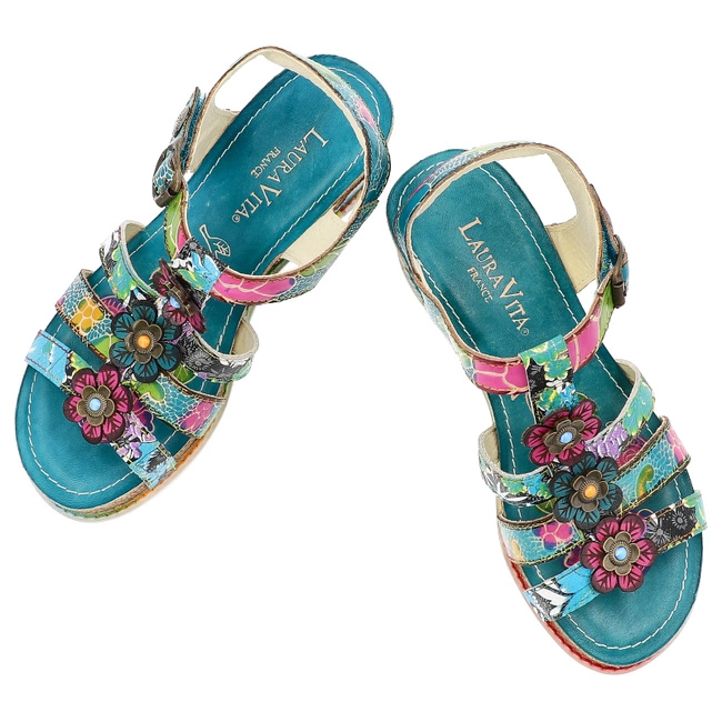 Sandále LAURA VITA - Bonito 30 AS313-30 Turquoise