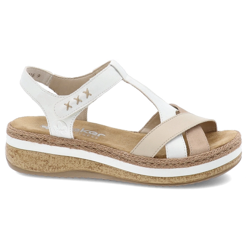Sandále RIEKER - V0919-80 White Combination